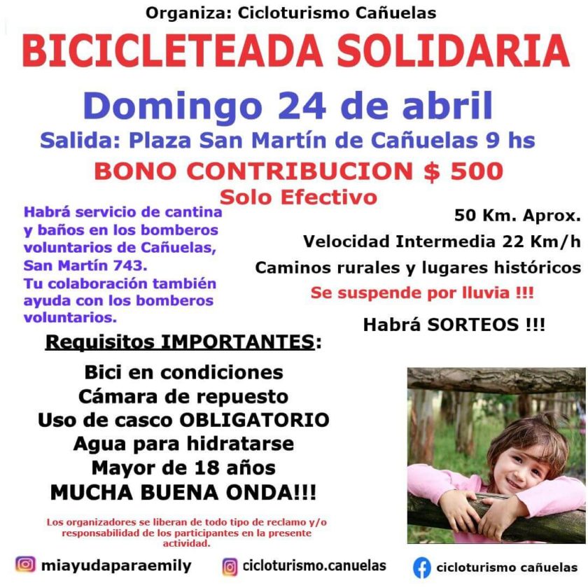 Bicicleteada solidaria por Emily Pérez