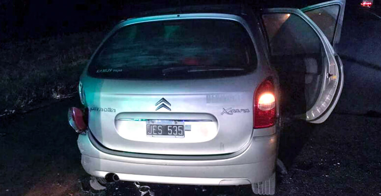 Citroën accidentado en Ruta 6