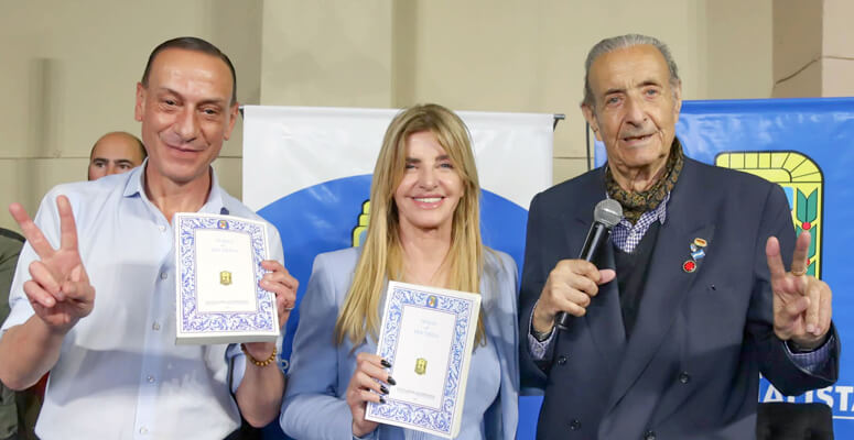 Pepe junto a Gustavo Arrieta y Marisa Fassi.