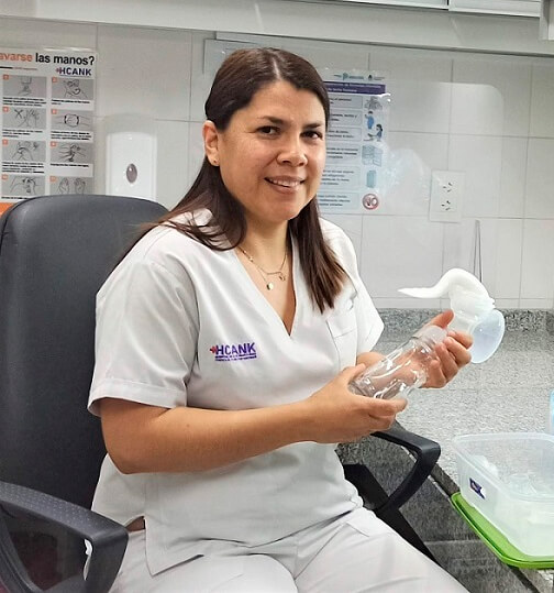 Yesica Pintos a cargo del Centro de Lactancia Materna del Hospital Regional que garantiza la alimentación de los recién nacidos.
