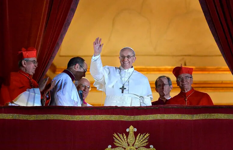 Papa Francisco, durante su asunción como Papa