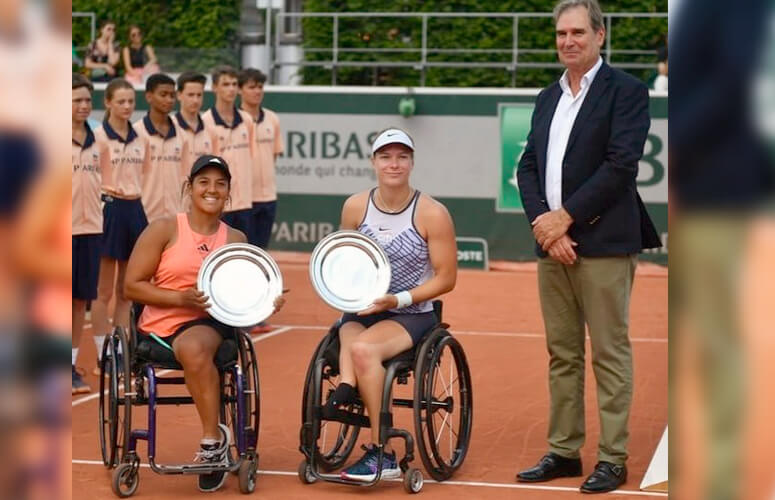 Florencia Moreno y Diede de Groot subcampeonas de Roland Garros.