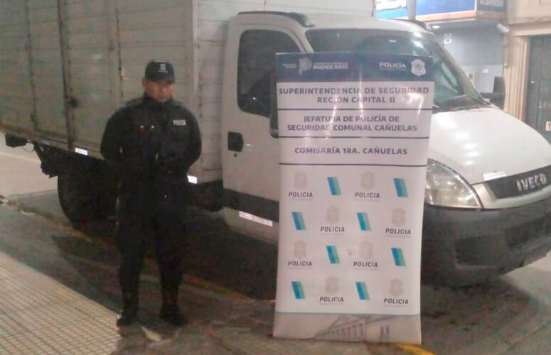 Camión robado recuperado en Cañuelas