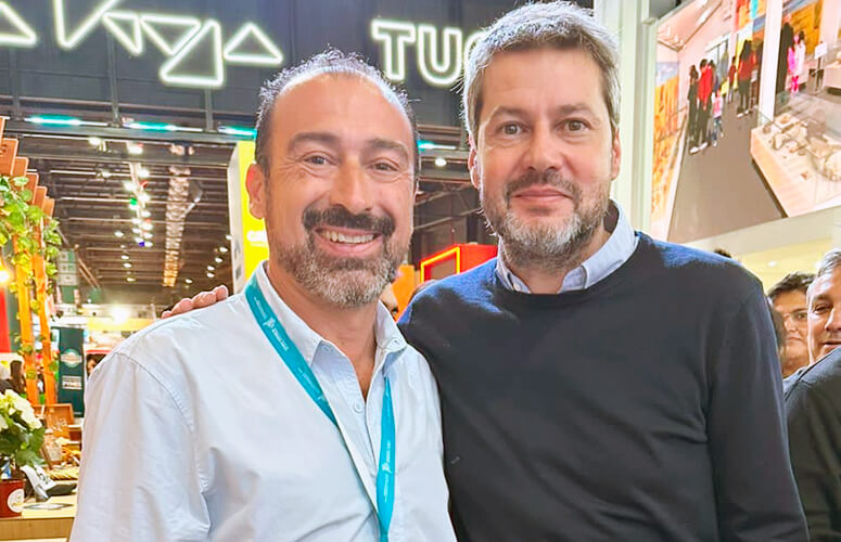 Marcelo Di Giácomo junto a Matías Lammens en la última edición de la Feria Internacional de Turismo.