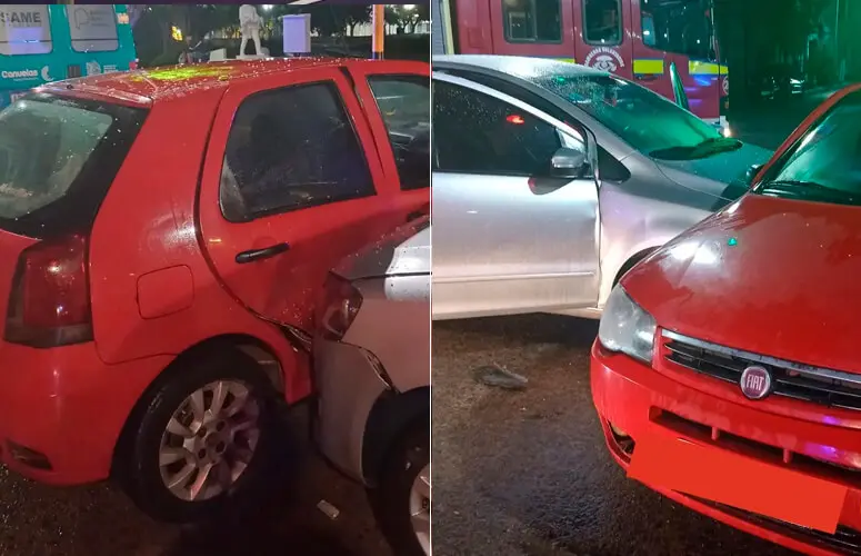 Accidente de noche buena entre dos autos