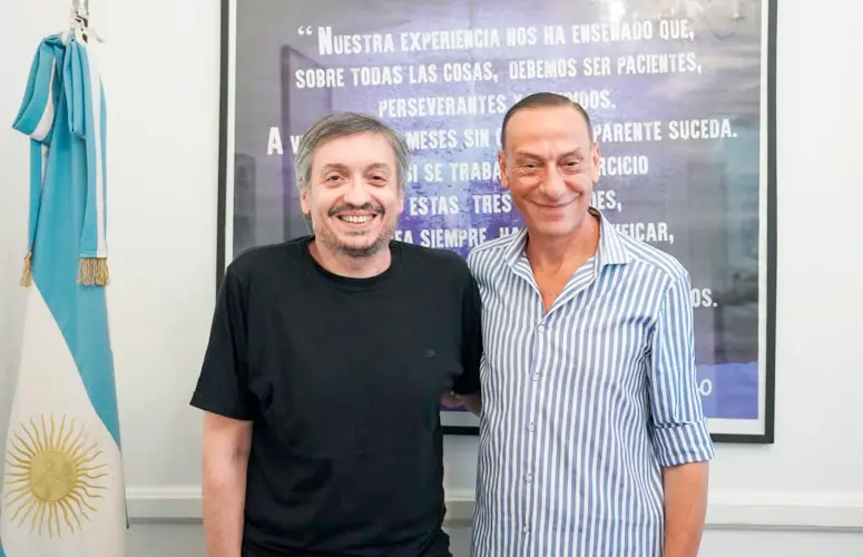 Gustavo Arrieta junto a Máximo Kirchner