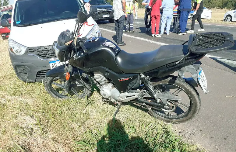 moto involucrada en el accidente