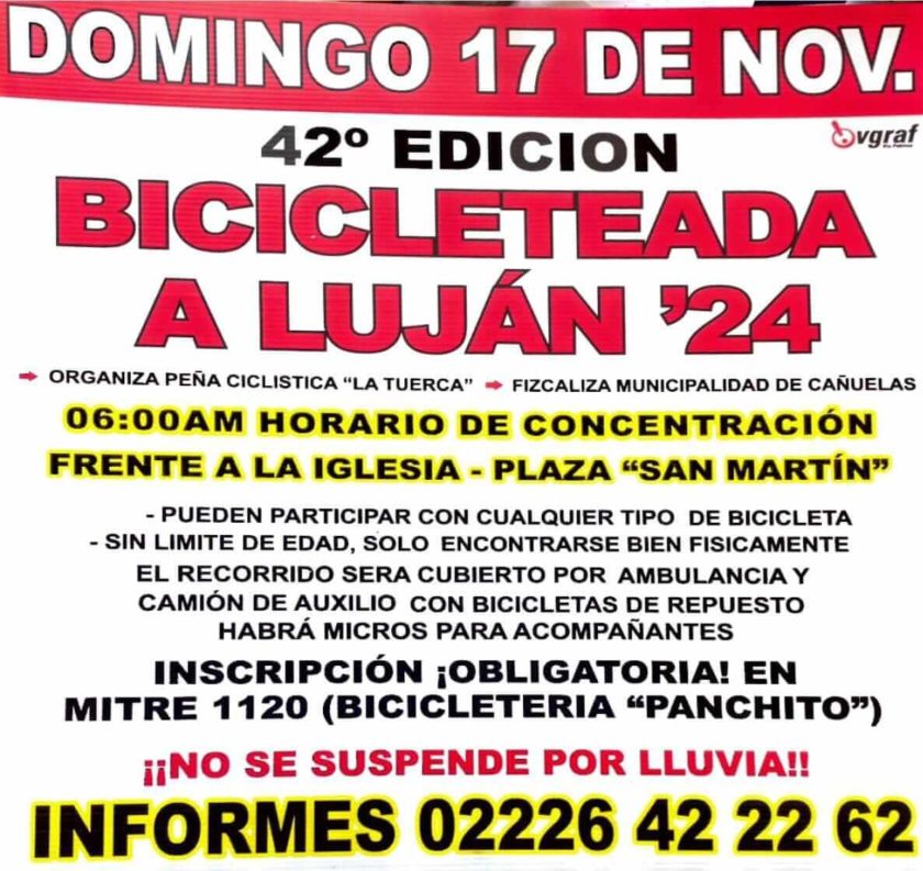 Promoción de la bicicleteada a Luján